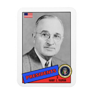 Harry S. Truman Baseball Card Magnet