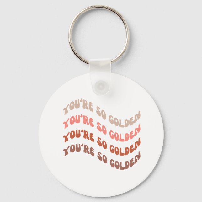 Harry styles Golden Keychain (Front)