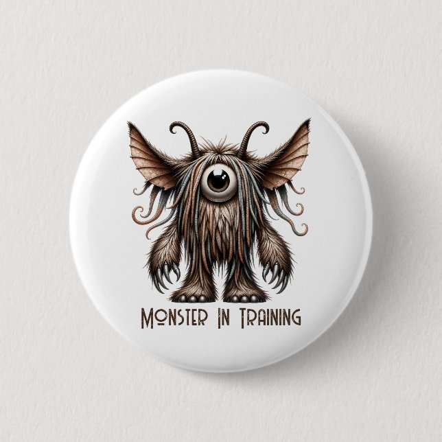 Harry – The Big-Eyed Beastie 2 Inch Round Button (Front)