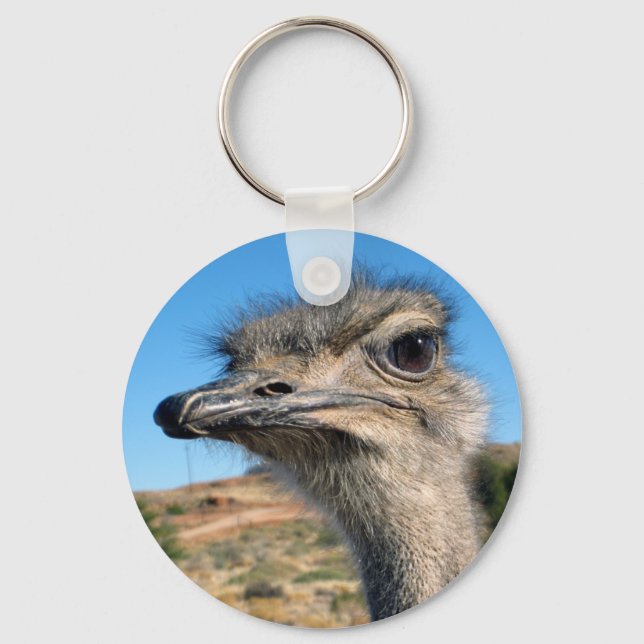 Harry the Happy Ostrich Keychain (Front)