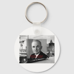 Harry Truman "Never Gave Hell" Wisdom Quote Gifts Keychain