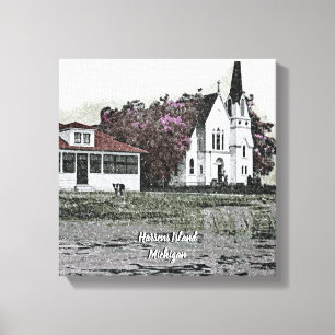 Harsens Island Michigan St Marks Church 1925 Canvas Print