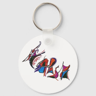 HARSH custom art work calligraphy Keychain