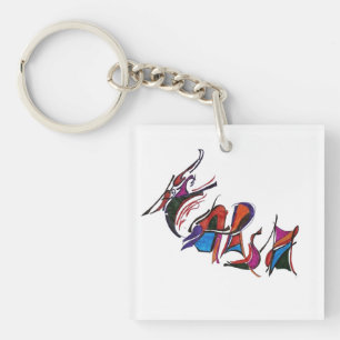 HARSH custom art work calligraphy Keychain
