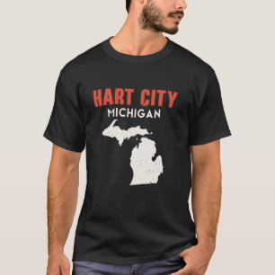 Hart city Michigan USA State America Travel Michig T-Shirt