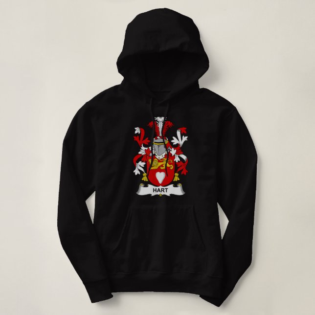 Hart Coat of Arms  Family Crest  Hoodie (Design Front)