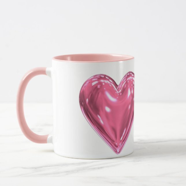 Hart pink mug (Left)