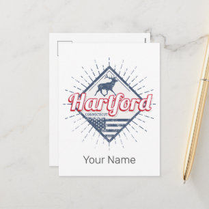 Hartford City Connecticut United States USA Holiday Postcard