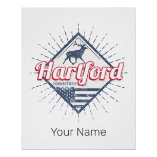 Hartford City Connecticut United States USA Poster