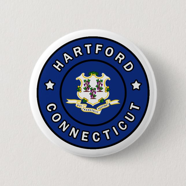 Hartford Connecticut 2 Inch Round Button (Front)