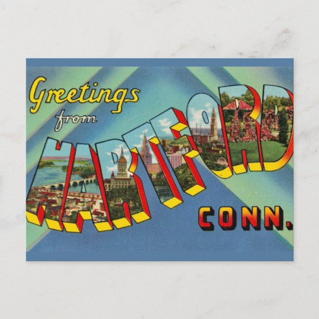 Hartford Connecticut Greeting Postcard (Front)