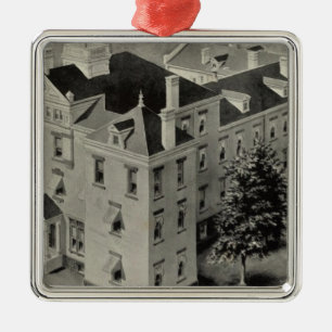 Hartford Connecticut Illustration Metal Ornament