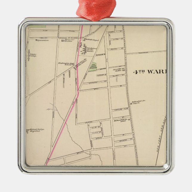 Hartford, Connecticut Metal Ornament (Front)