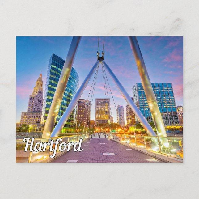 Hartford, Connecticut, USA Holiday Postcard (Front)