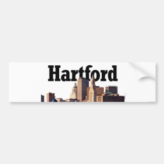 Hartford CT Skyline with "Hartford" in the sky Bumper Sticker