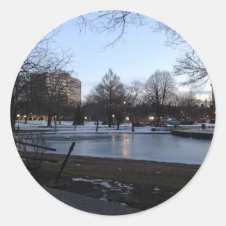 Hartford postcard - Bushnell Park Classic Round Sticker