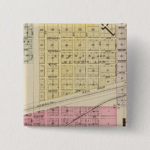 Hartland, Kearney County, Kansas 2 Inch Square Button