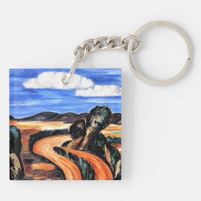 Hartley - Landscape, New Mexico Keychain (Back)