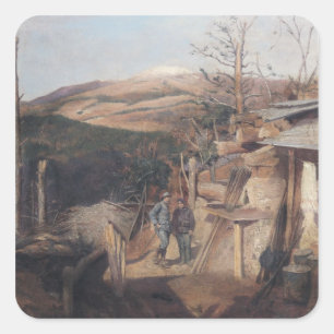 Hartmanswillerkopf, View from Roche-Sermet, 1915 Square Sticker