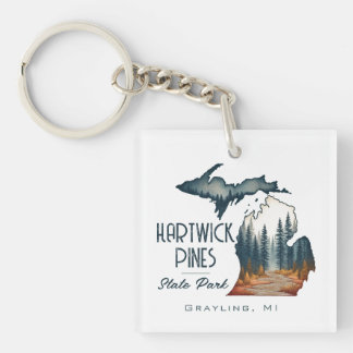Hartwick Pines State Park Souvenir Gift Keychain