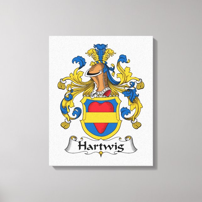 Hartwig Family Crest Canvas Print (Front)