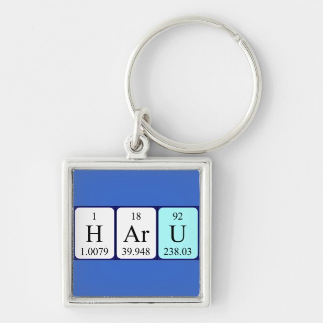 Haru periodic table name keyring (Front)