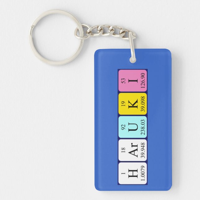 Haruki periodic table name keyring (Front)