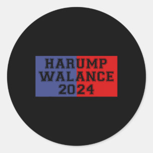 Harump Walance 2024 Shirt Harris Trump Wheimer Van Classic Round Sticker