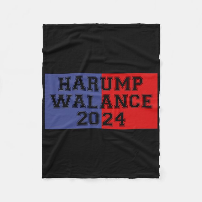Harump Walance 2024 Shirt Harris Trump Wheimer Van Fleece Blanket (Front)