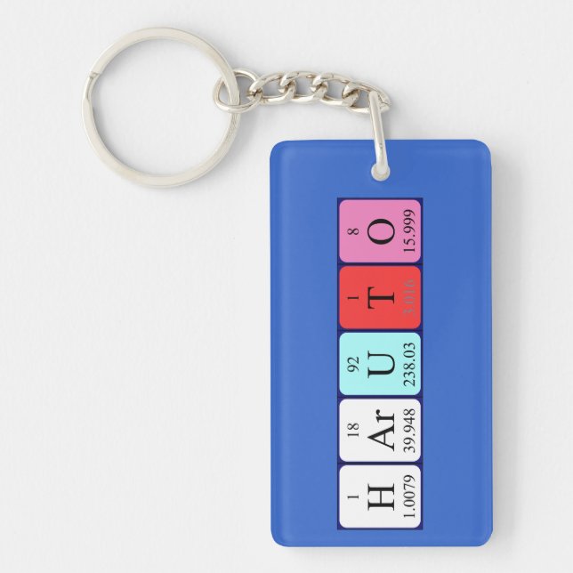 Haruto periodic table name keyring (Front)