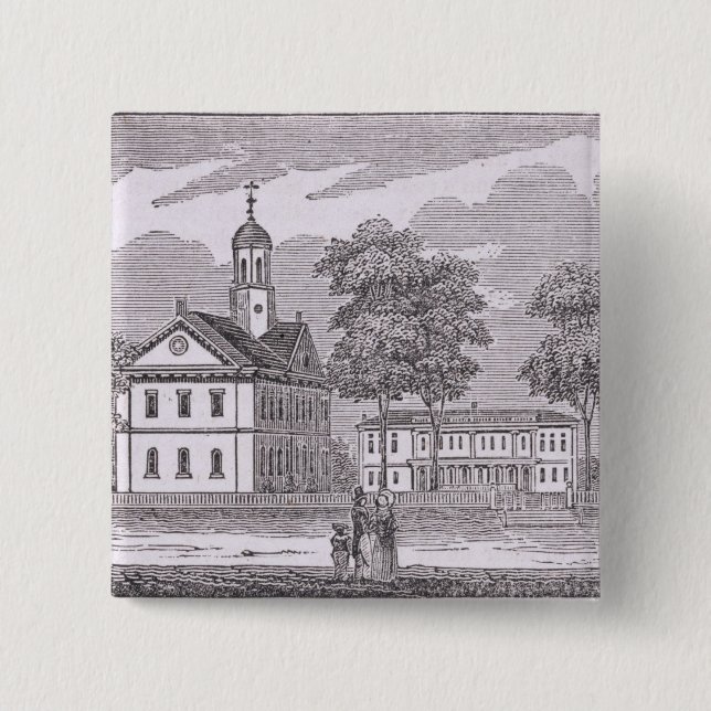 Harvard University, from 'Historical 2 Inch Square Button (Front)