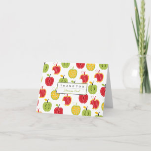 Harvest Apples Motif Merci Note Card