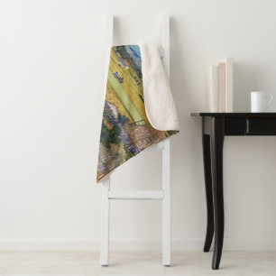 Harvest at La Crau Vincent Van Gogh Sherpa Blanket