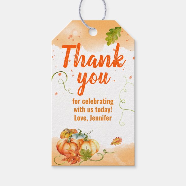 Harvest Autumn Pumpkins Gift Tag (Front)