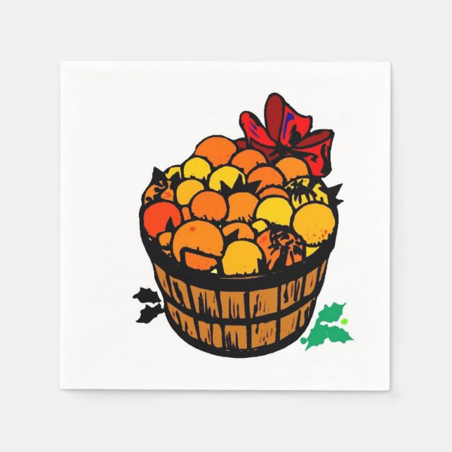 Harvest Basket Napkin (Front)