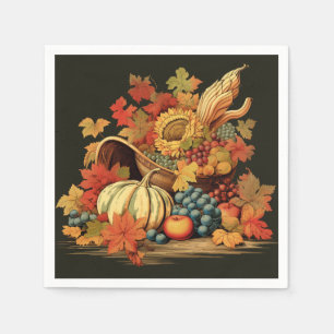 Harvest Blessings Basket: Bountiful Feast Napkin
