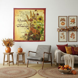 Harvest blessings tapestry