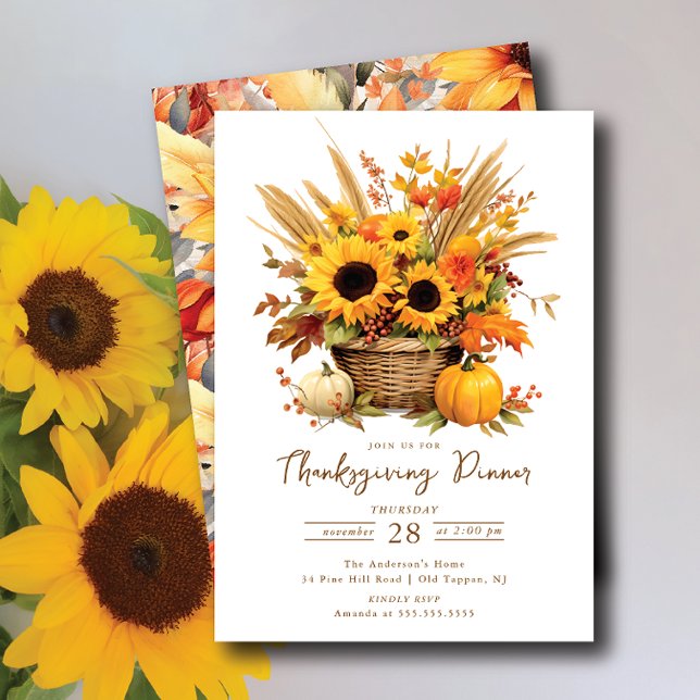 Harvest Bloom Thanksgiving Invitation (Creator Uploaded)
