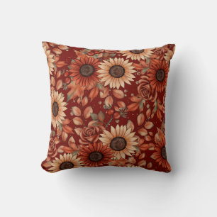 Harvest Blooms Throw Pillow
