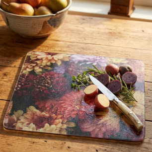 Harvest Chrysanthemum Nocturne Cutting Board