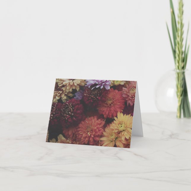 Harvest Chrysanthemum Nocturne Note Card (Front)