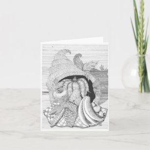 Harvest Cornucopia Holiday Card