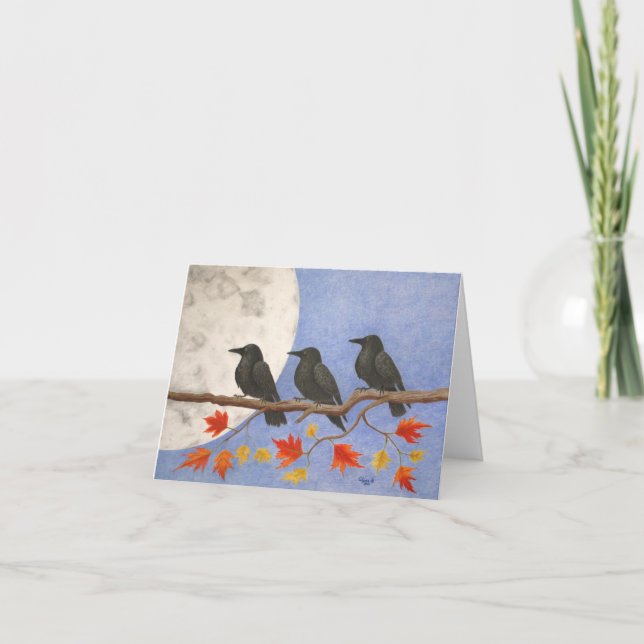 Harvest Crows Inspirational Note Card (Front)
