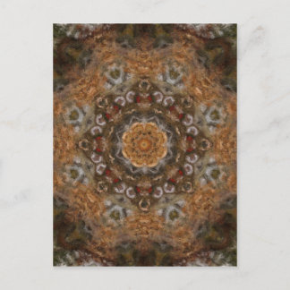 Harvest Day Impasto Kaleidoscope Art 5 Postcard