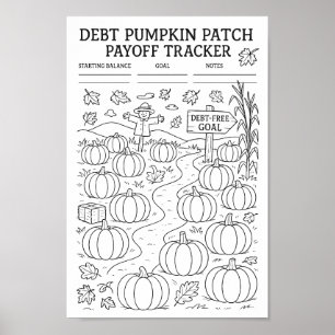 Harvest Debt Pumpkin Patch Payoff Tracker  Poster