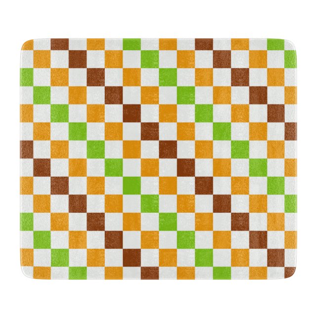 Harvest diagonal chequerboard pattern cutting board (Front)