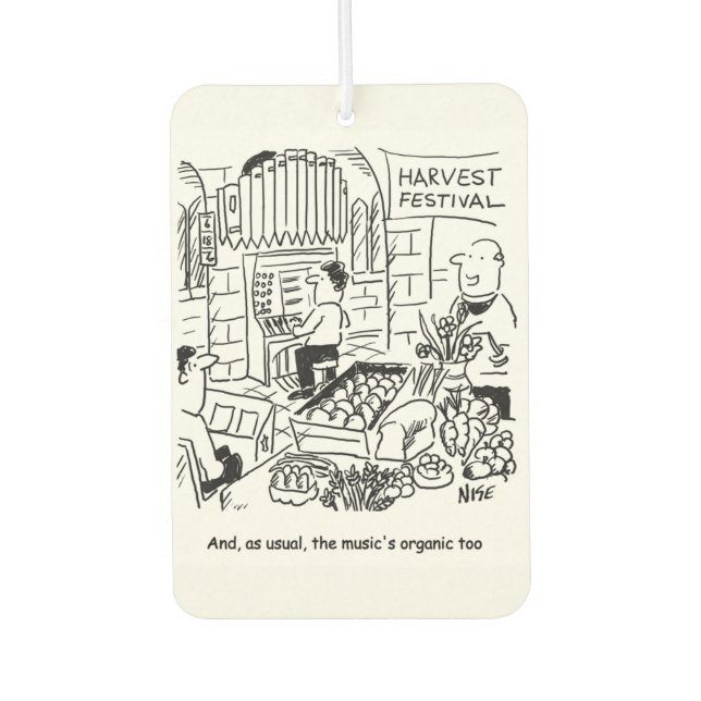 Harvest Festival Gag. Personalise with a Message Air Freshener (Front)
