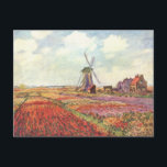 Harvest Fields - Monet Postcard<br><div class="desc">This is an oil painting of a field to be Harvested.</div>