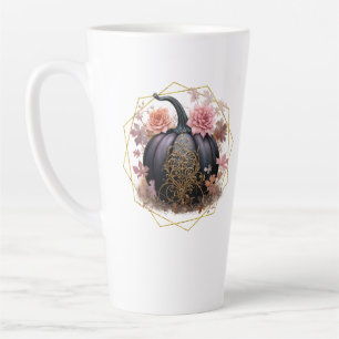 Harvest Floral Monogram  Latte Mug