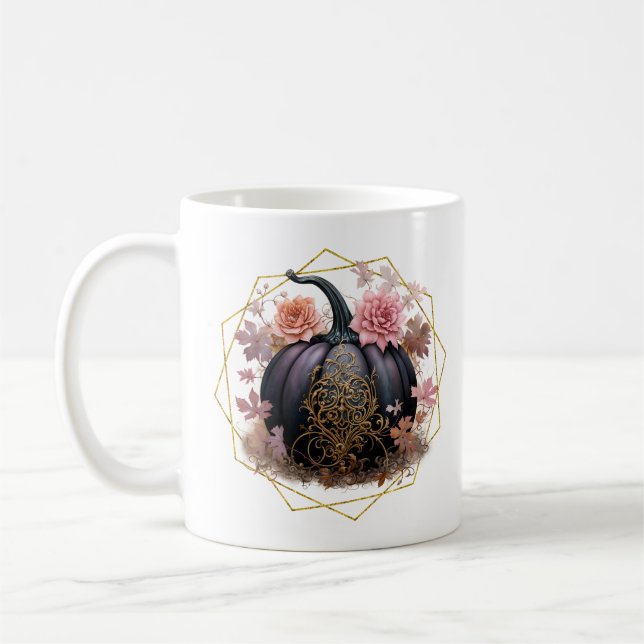 Harvest Floral Monogram Mug (Left)